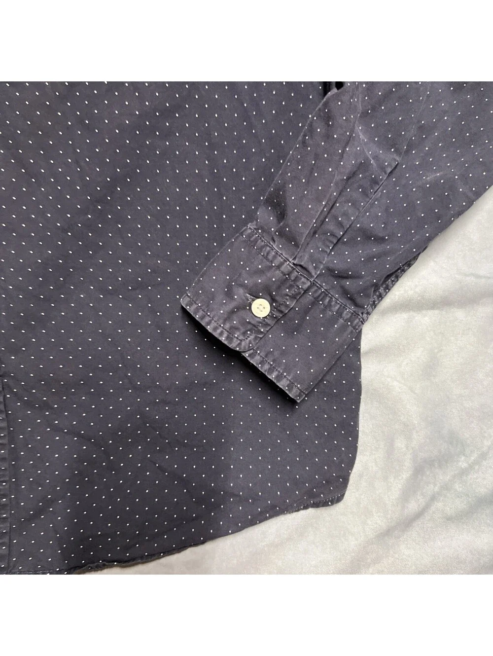 Levi’s Blue Tiny Dot Shirt Long Sleeve L  - 1208-2G